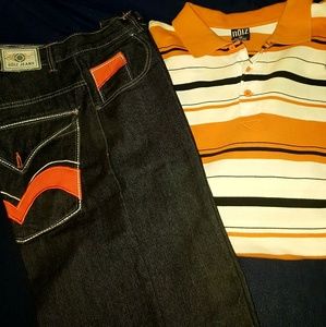 Noise polo shirt with matching shorts